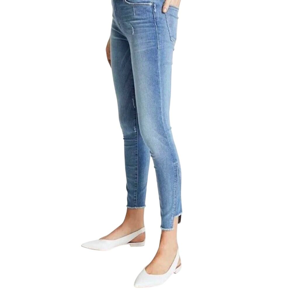NWT FRAME Le High Skinny Jeans Brummel Wash High Rise Raw Step Hem Size 31 - Picture 8 of 13